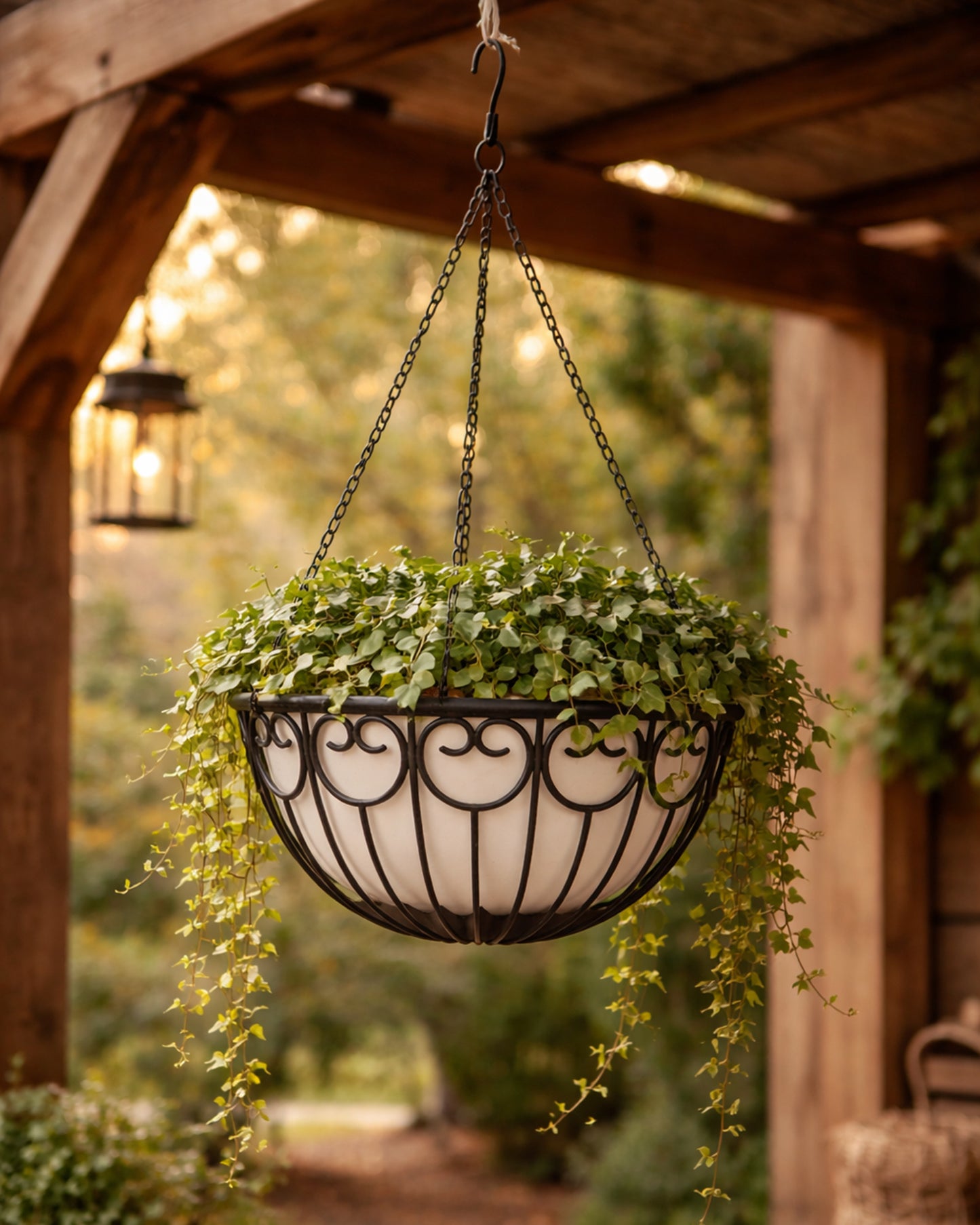 Homesake® French Float Hanging Planter with Inner Basket | Modern Plastic Hanging Pot for Indoor, Balcony & Outdoor Plants | Lightweight, Durable, Easy Drain Design