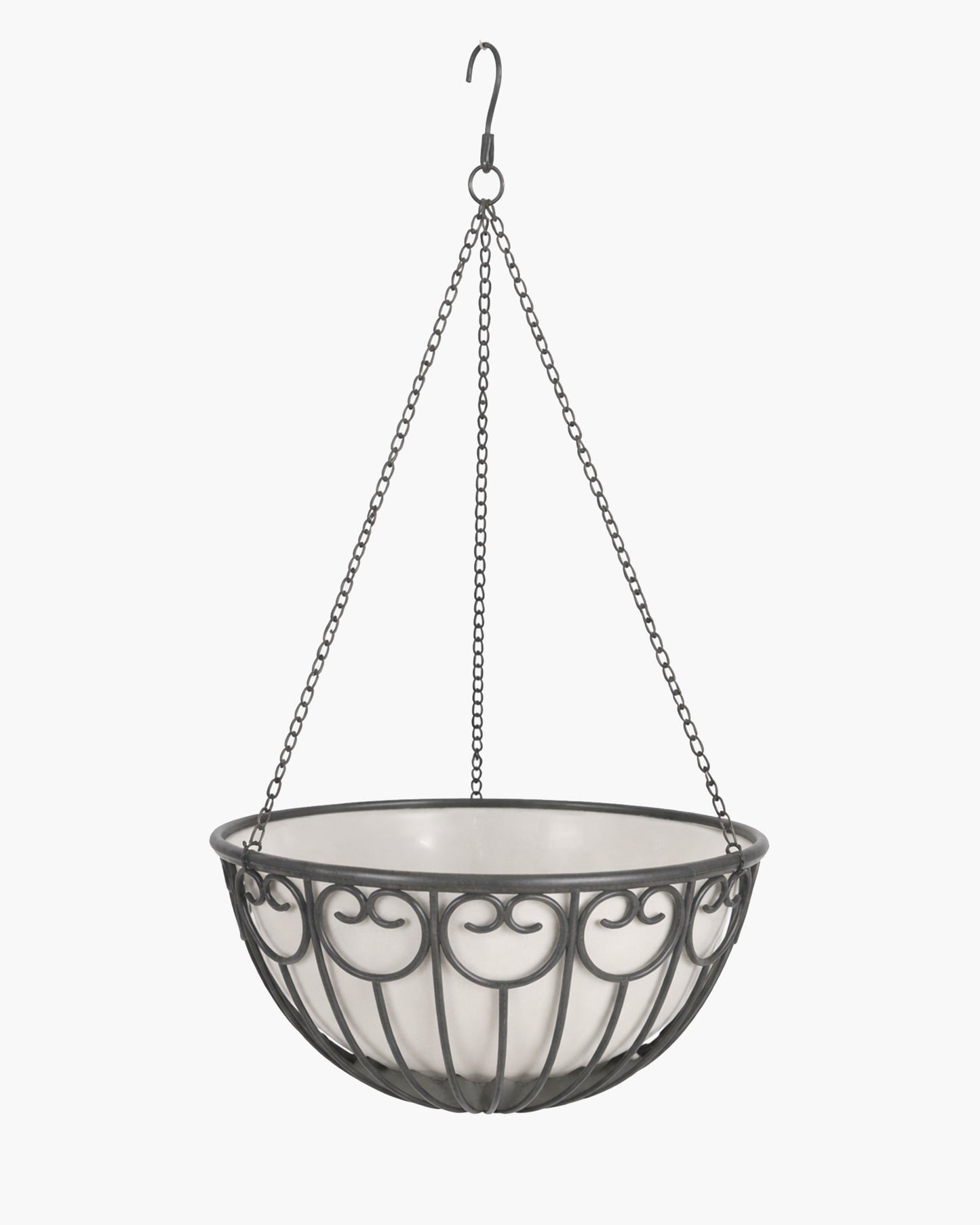 Homesake® French Float Hanging Planter with Inner Basket | Modern Plastic Hanging Pot for Indoor, Balcony & Outdoor Plants | Lightweight, Durable, Easy Drain Design
