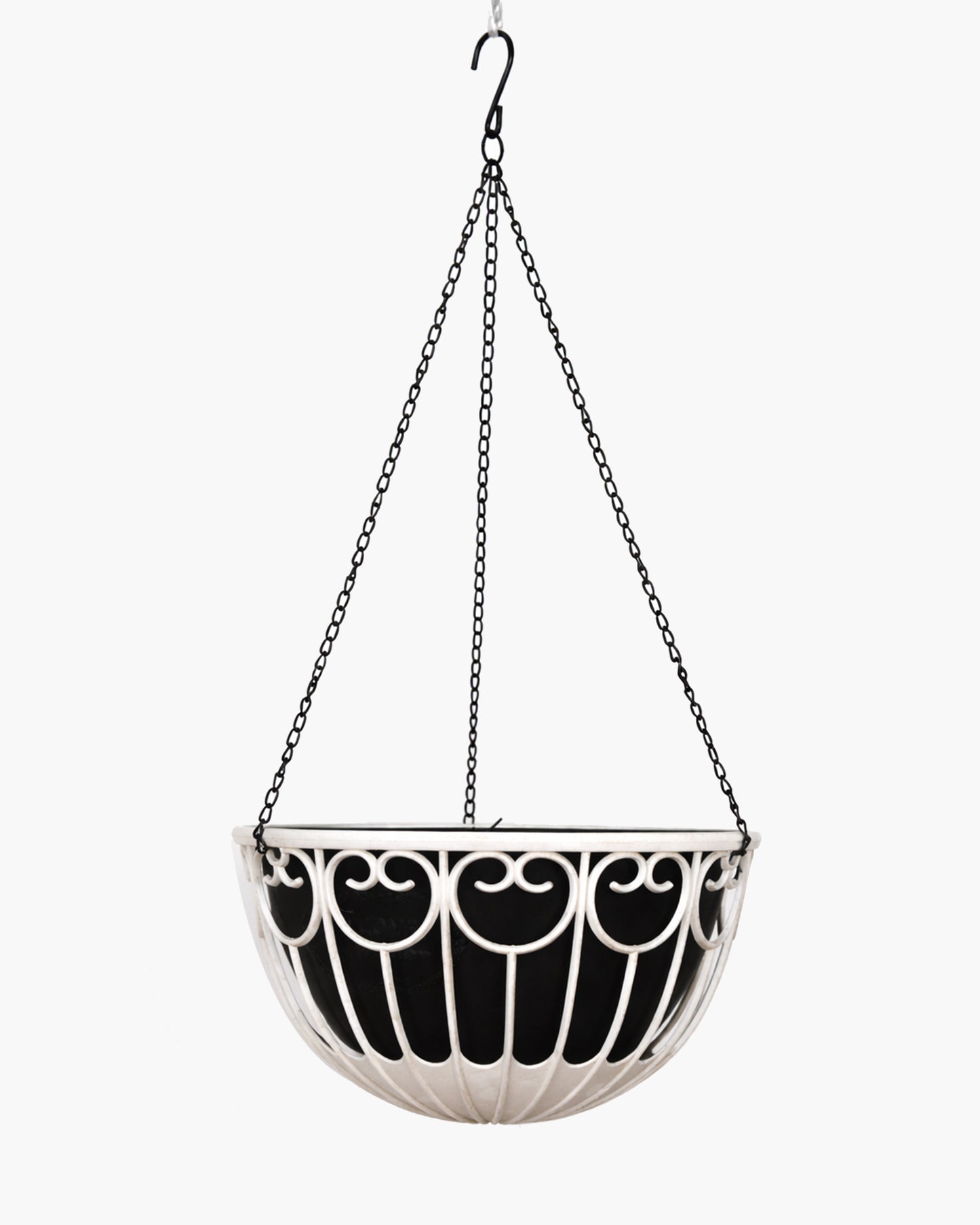 Homesake® French Float Hanging Planter with Inner Basket | Modern Plastic Hanging Pot for Indoor, Balcony & Outdoor Plants | Lightweight, Durable, Easy Drain Design