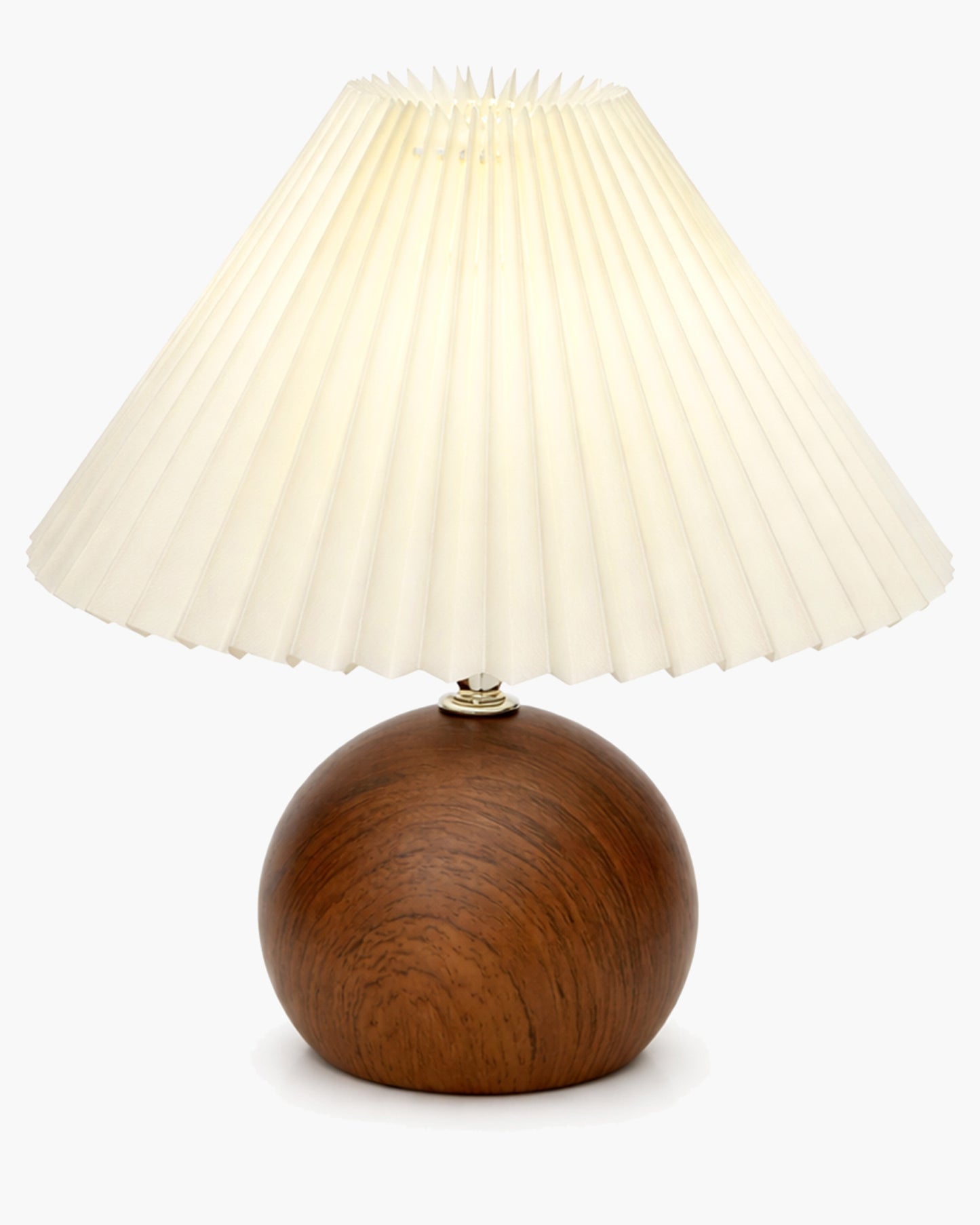 Homesake® Wood Grain Pattern Small Table Lamp,Desk Light, Table Lamp, Metal Bedroom Lamps for Nightstand, Small Scalloped Lamp Shade Table Lamps for Small Spaces for Bedroom,Living Room, Round