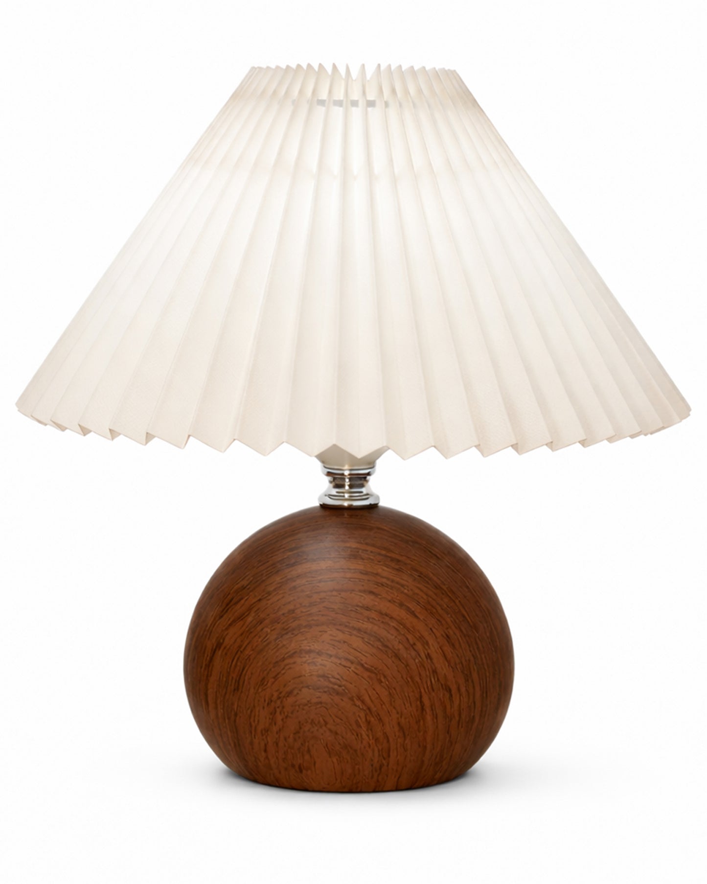 Homesake® Wood Grain Pattern Small Table Lamp,Desk Light, Table Lamp, Metal Bedroom Lamps for Nightstand, Small Scalloped Lamp Shade Table Lamps for Small Spaces for Bedroom,Living Room, Round