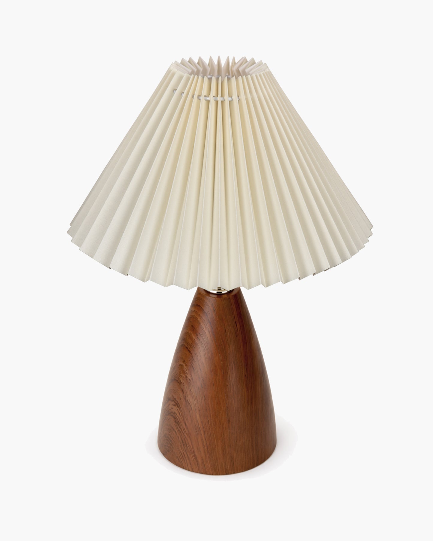 Homesake® Wood Grain Pattern Small Table Lamp, Desk Light, Metal Table Lamp, Metal Bedroom Lamps for Nightstand, Small Scalloped Lamp Shade Table Lamps for Small Spaces for Bedroom,Living Room, Taper Cone