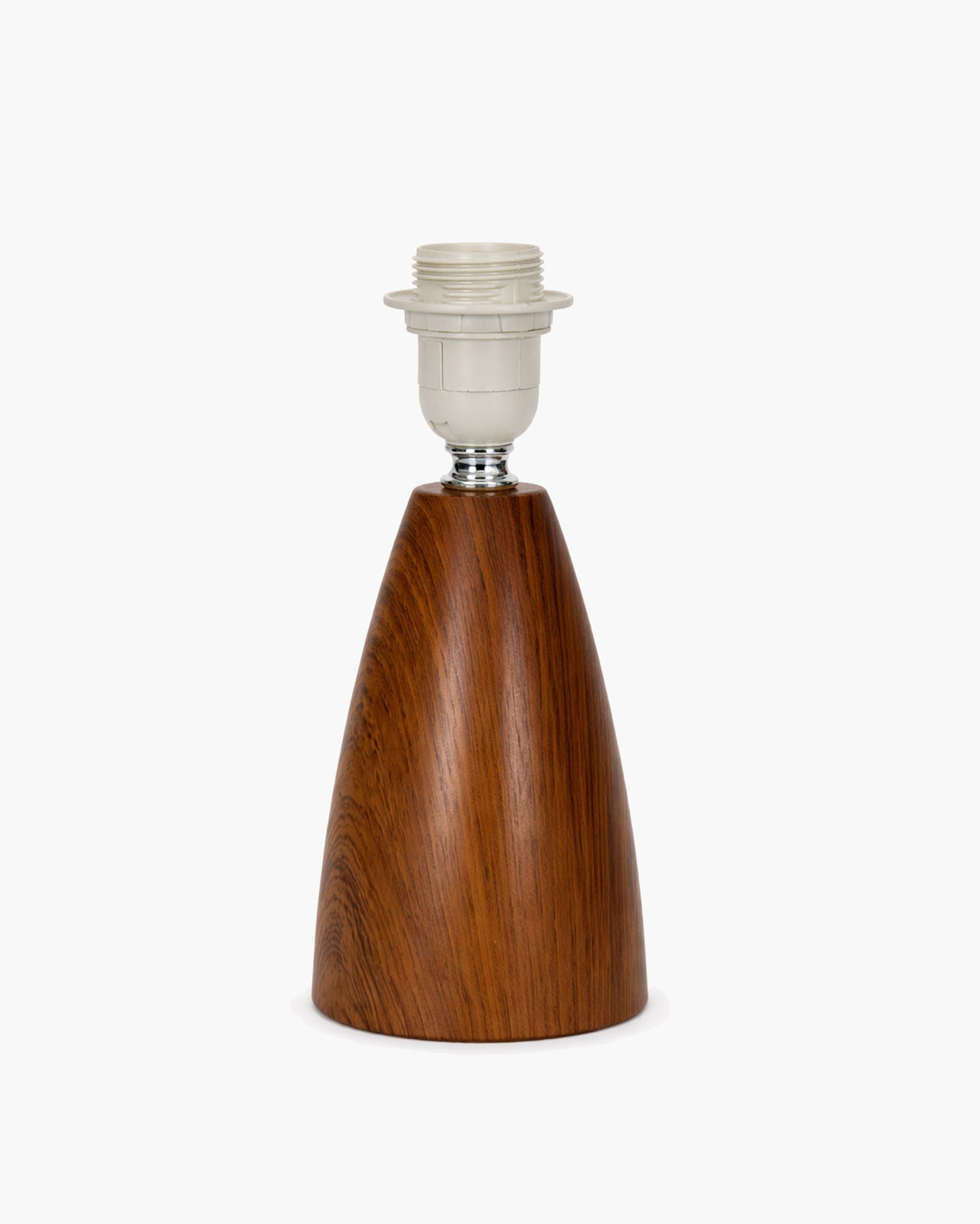 Homesake® Wood Grain Pattern Small Table Lamp, Desk Light, Metal Table Lamp, Metal Bedroom Lamps for Nightstand, Small Scalloped Lamp Shade Table Lamps for Small Spaces for Bedroom,Living Room, Taper Cone