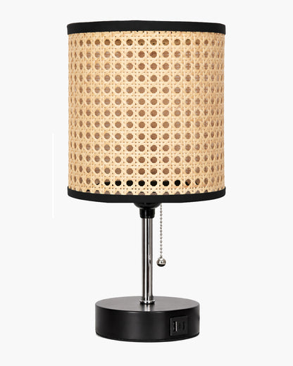 Homesake® Bedside Lamp for Bedroom Nightstand Table Light with USB A | C Charging Port, 3 Color Temperatures Pull Chain Light, Side Study Desk lamp, Reading lamp, Living Room Gift