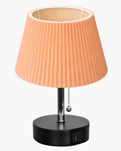 Homesake® Bedside Lamp for Bedroom Nightstand Table Light with USB A | C Charging Port, 3 Color Temperatures Pull Chain Light, Side Study Desk lamp, Reading lamp, Living Room Gift