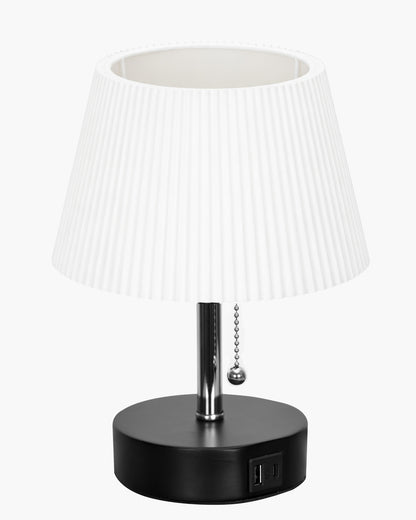 Homesake® Bedside Lamp for Bedroom Nightstand Table Light with USB A | C Charging Port, 3 Color Temperatures Pull Chain Light, Side Study Desk lamp, Reading lamp, Living Room Gift