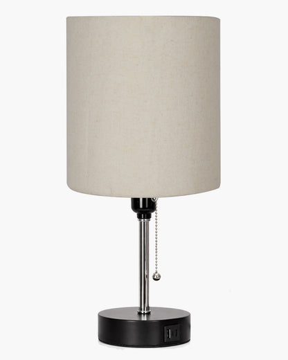 Homesake® Bedside Lamp for Bedroom Nightstand Table Light with USB A | C Charging Port, 3 Color Temperatures Pull Chain Light, Side Study Desk lamp, Reading lamp, Living Room Gift