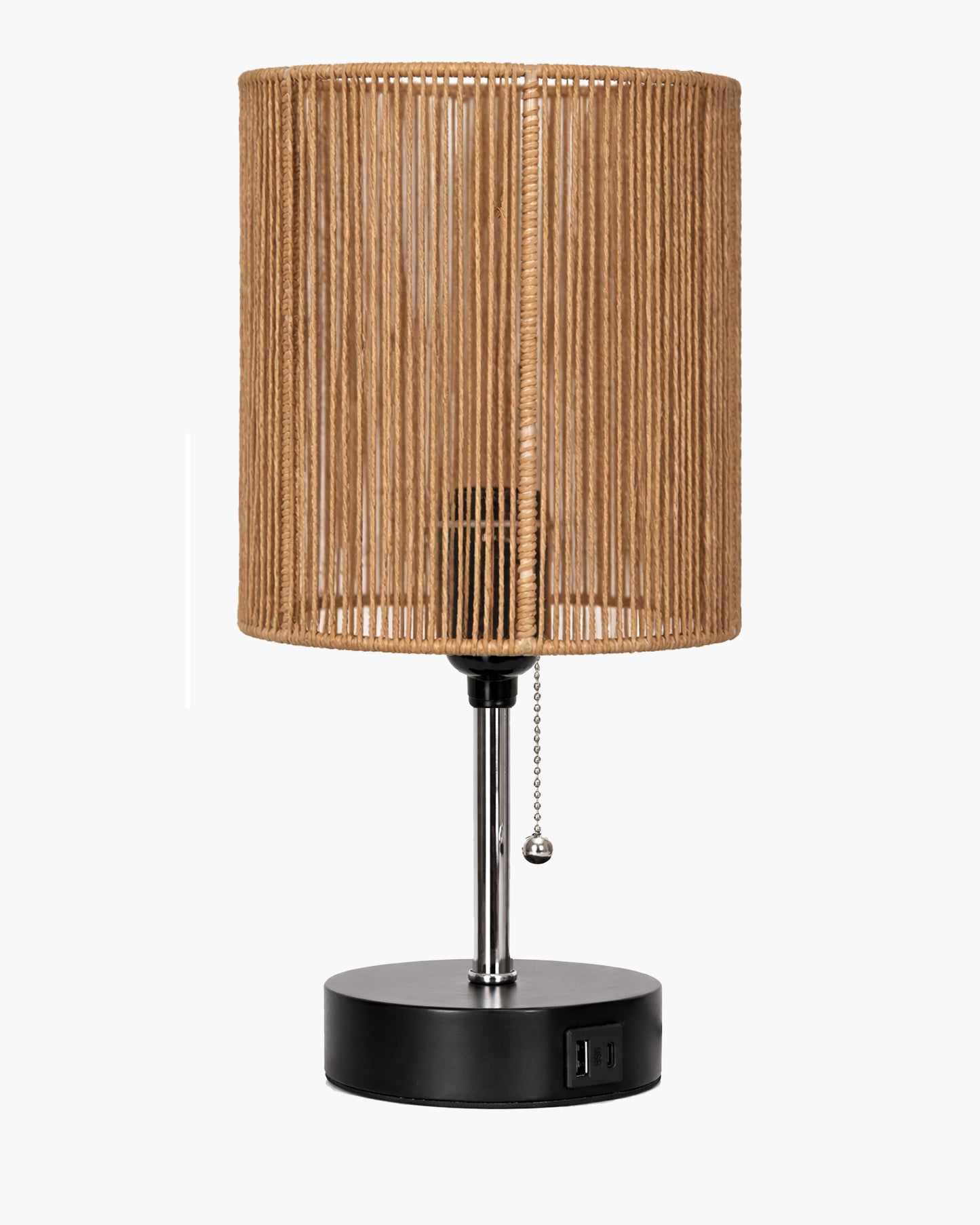 Homesake® Bedside Lamp for Bedroom Nightstand Table Light with USB A | C Charging Port, 3 Color Temperatures Pull Chain Light, Side Study Desk lamp, Reading lamp, Living Room Gift