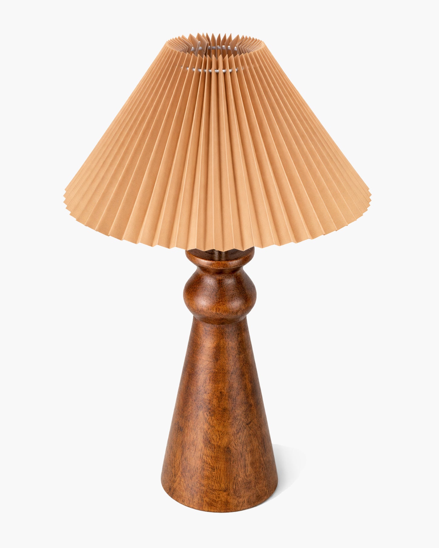 Homesake® Handcrafted Wooden Table Lamp with Fabric Shade for Bedroom, Elegant Scandinavian Style Bedside & Living room lamp, Study, Hotel & Reading lamp