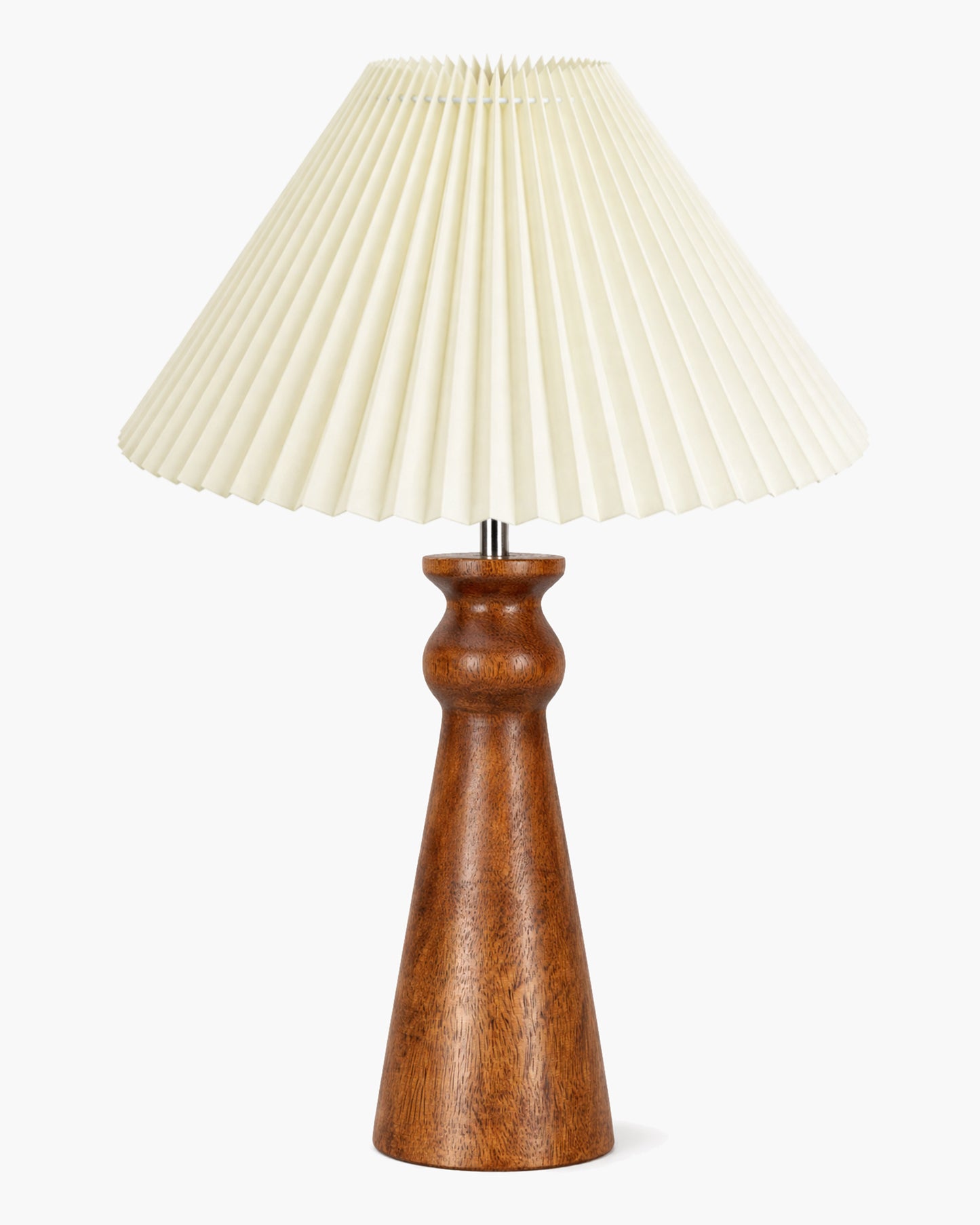 Homesake® Handcrafted Wooden Table Lamp with Fabric Shade for Bedroom, Elegant Scandinavian Style Bedside & Living room lamp, Study, Hotel & Reading lamp