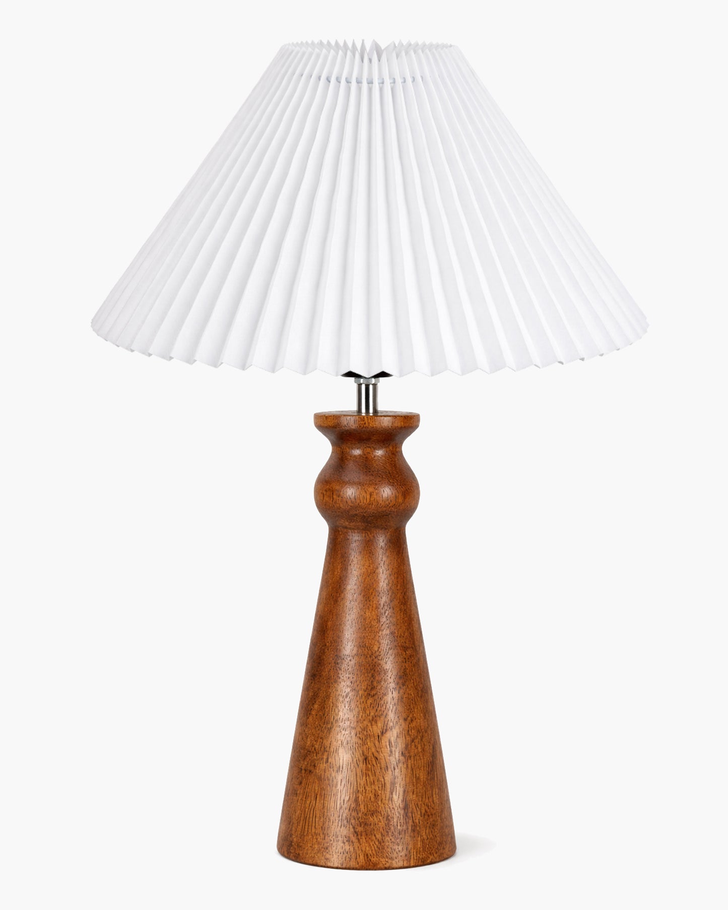 Homesake® Handcrafted Wooden Table Lamp with Fabric Shade for Bedroom, Elegant Scandinavian Style Bedside & Living room lamp, Study, Hotel & Reading lamp