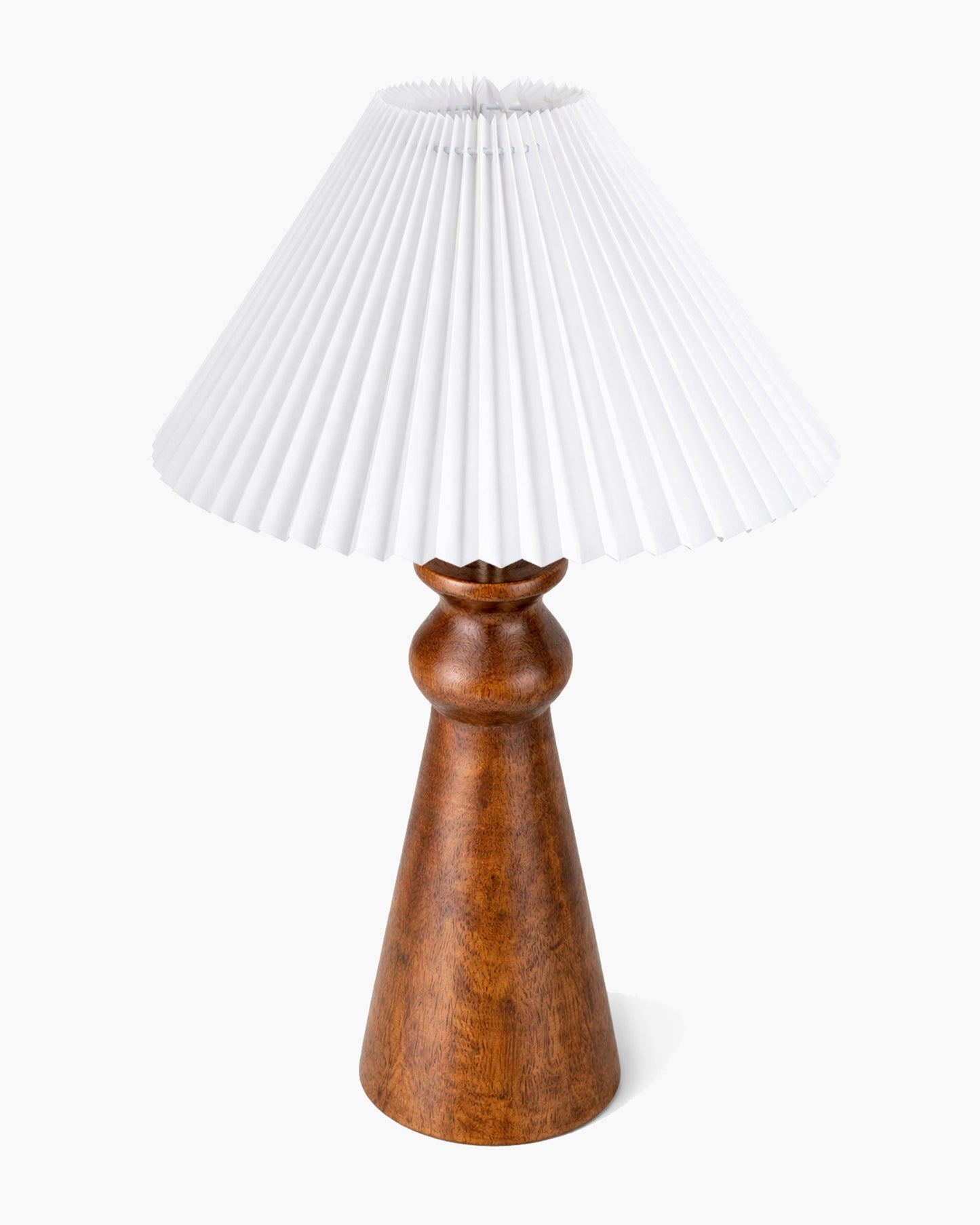 Homesake® Handcrafted Wooden Table Lamp with Fabric Shade for Bedroom, Elegant Scandinavian Style Bedside & Living room lamp, Study, Hotel & Reading lamp