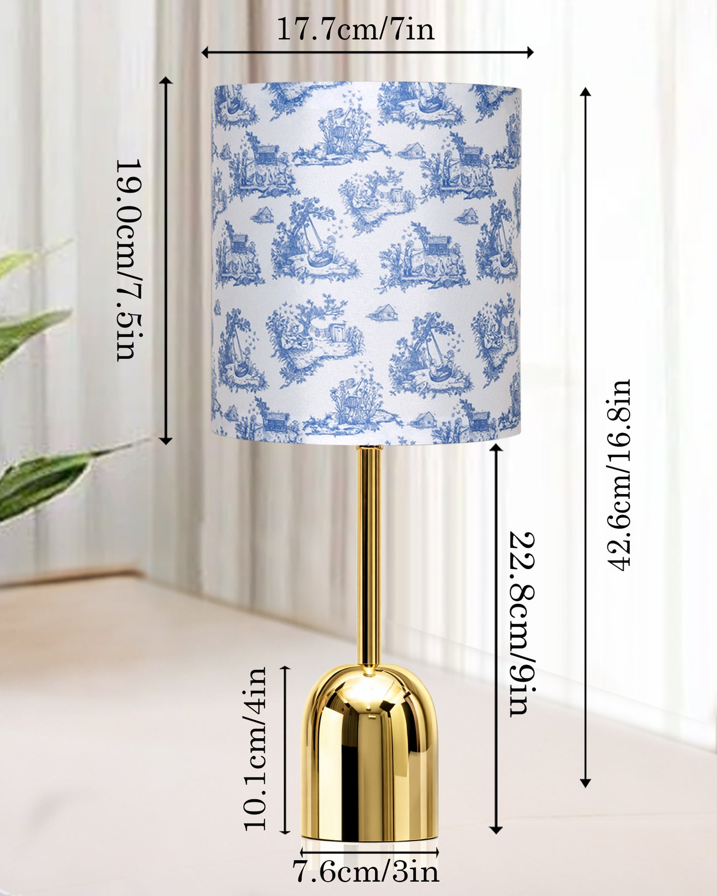 Luxe Dome Gold Table Lamp with Linen Fabric Drum Shade, Modern Decorative Bedside Lamp for Bedroom & Study Table, Living Room & Side Table, Jute Cylinde