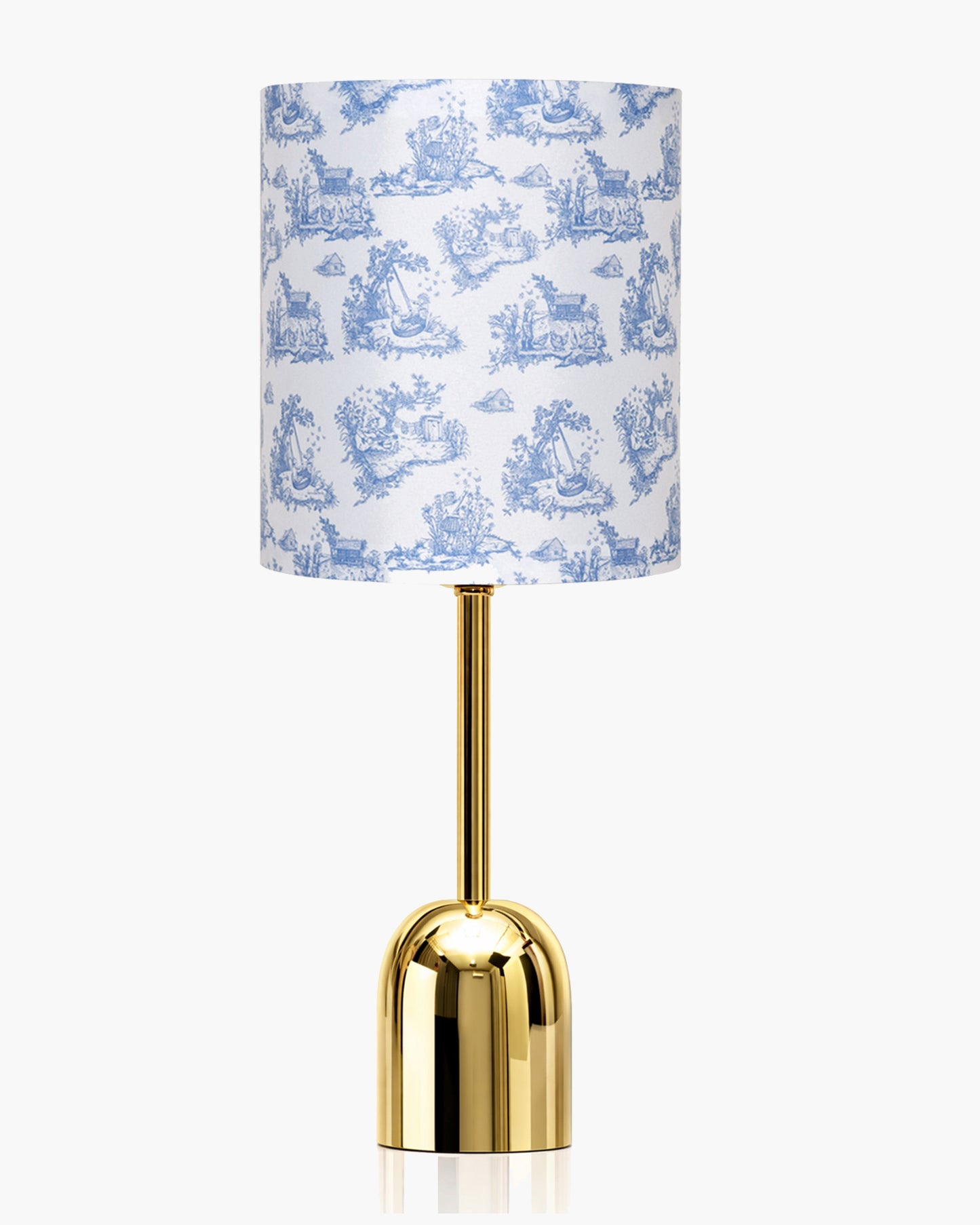 Luxe Dome Gold Table Lamp with Linen Fabric Drum Shade, Modern Decorative Bedside Lamp for Bedroom & Study Table, Living Room & Side Table, Jute Cylinde
