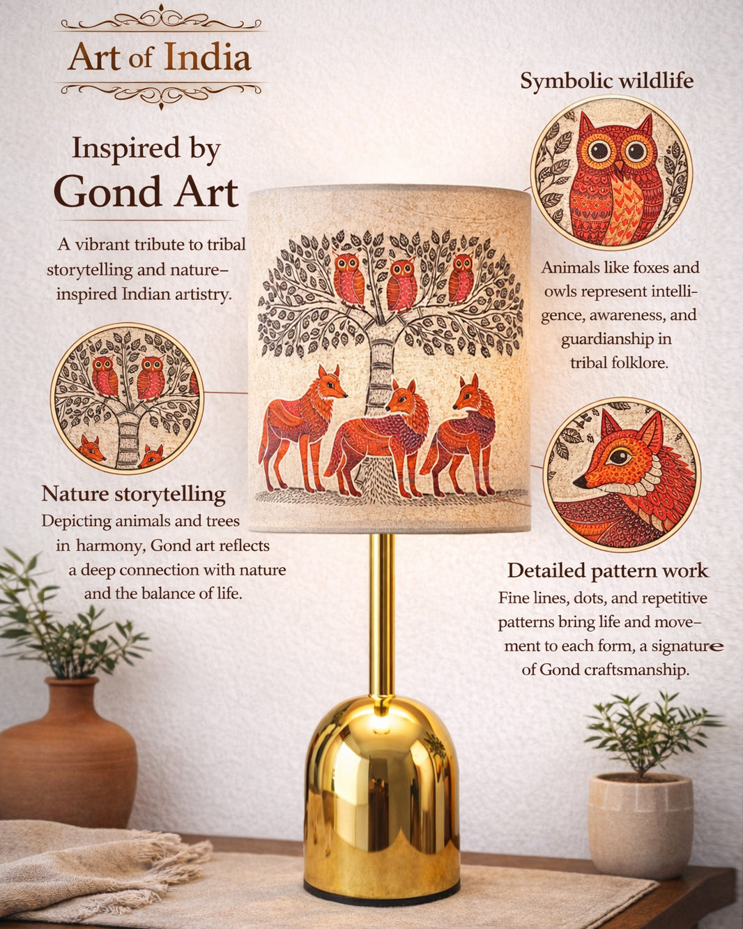 Luxe Dome Gold Table Lamp with Linen Fabric Drum Shade, Modern Decorative Bedside Lamp for Bedroom & Study Table, Living Room & Side Table, Jute Cylinde