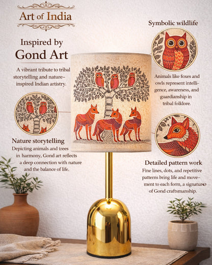 Luxe Dome Gold Table Lamp with Linen Fabric Drum Shade, Modern Decorative Bedside Lamp for Bedroom & Study Table, Living Room & Side Table, Jute Cylinde