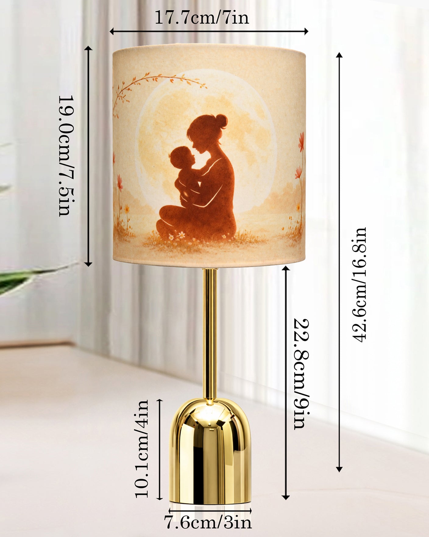 Luxe Dome Gold Table Lamp with Linen Fabric Drum Shade, Modern Decorative Bedside Lamp for Bedroom & Study Table, Living Room & Side Table, Jute Cylinde