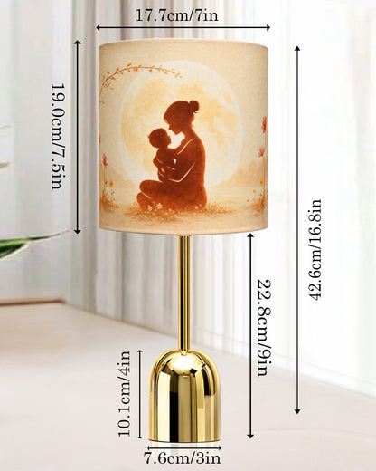 Luxe Dome Gold Table Lamp with Linen Fabric Drum Shade, Modern Decorative Bedside Lamp for Bedroom & Study Table, Living Room & Side Table, Jute Cylinde