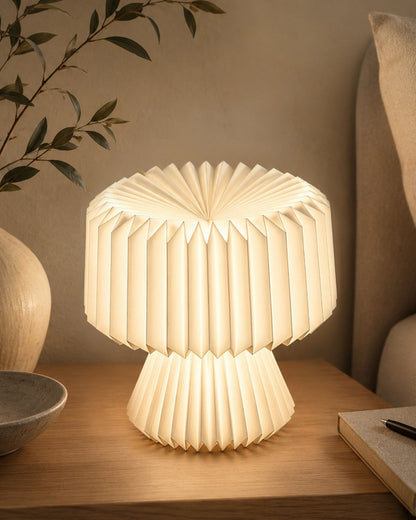 Homesake® Modern Origami LED Table Lamp | Foldable Bedside Night Lamp with Warm White Light | Minimalist Japanese Desk Lamp for Bedroom, Living Room, Office & Home Décor