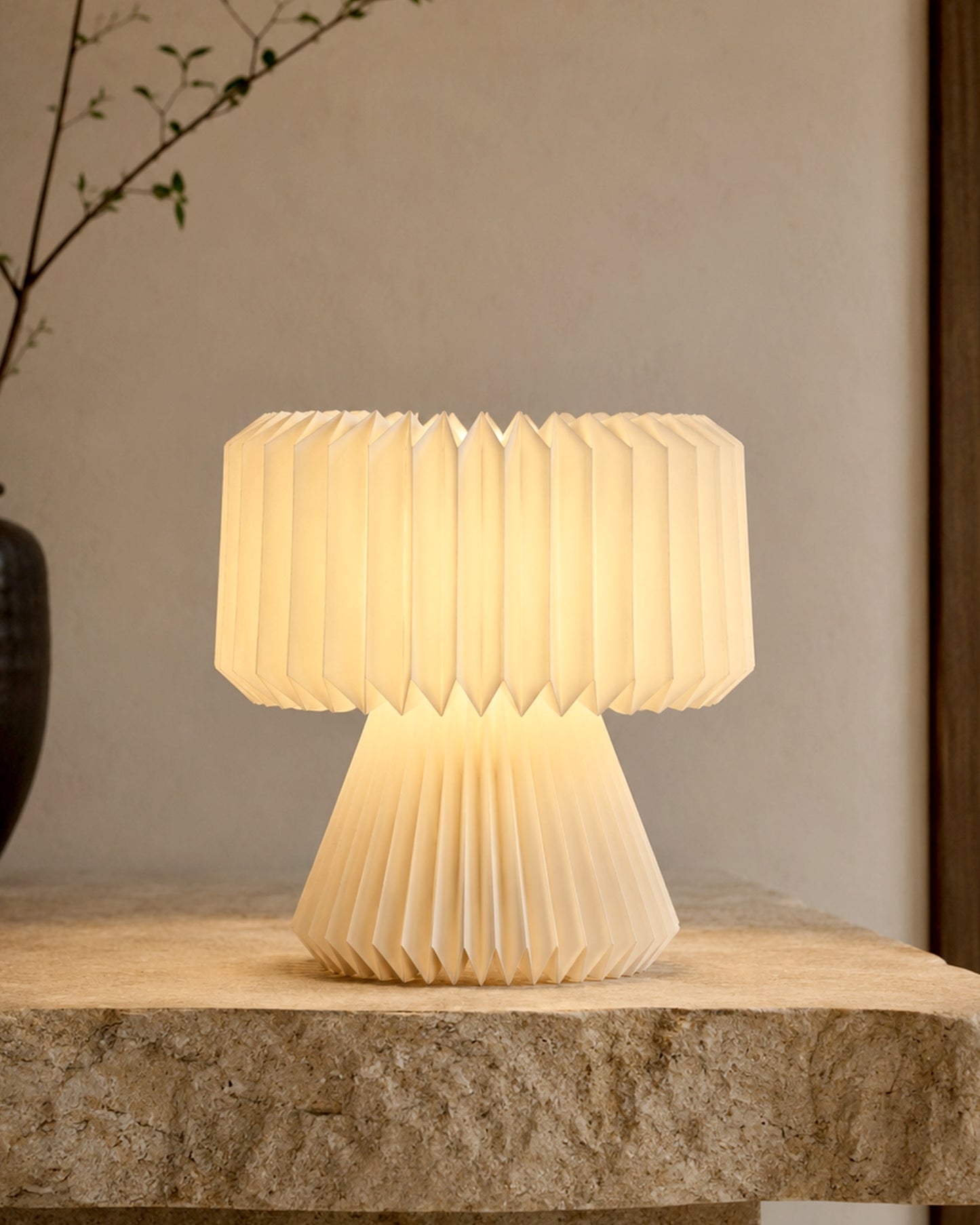 Homesake® Modern Origami LED Table Lamp | Foldable Bedside Night Lamp with Warm White Light | Minimalist Japanese Desk Lamp for Bedroom, Living Room, Office & Home Décor