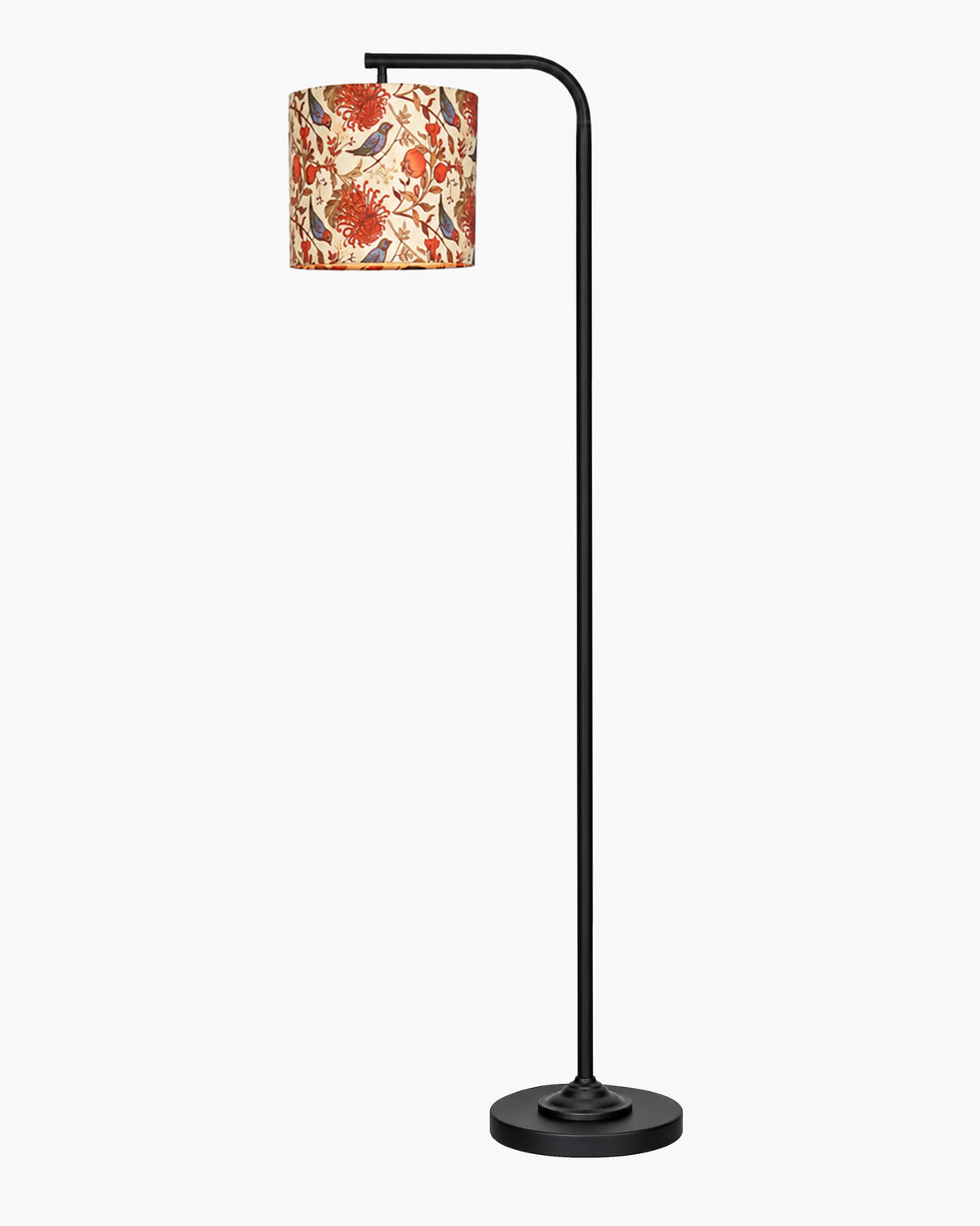 Homesake® Axis Floor Lamp for Living Room, Modern Standing Floor Lamp with Linen Fabric Shade & Black Metal Frame, Tall Reading Lamp for Bedroom, Corner, Office, Study Room & Home Decor