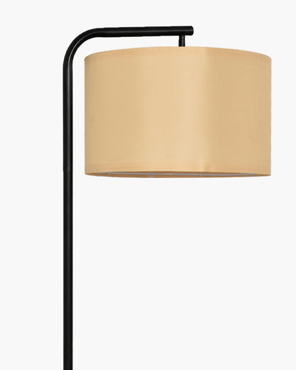 Homesake® Axis Floor Lamp for Living Room, Modern Standing Floor Lamp with Linen Fabric Shade & Black Metal Frame, Tall Reading Lamp for Bedroom, Corner, Office, Study Room & Home Decor