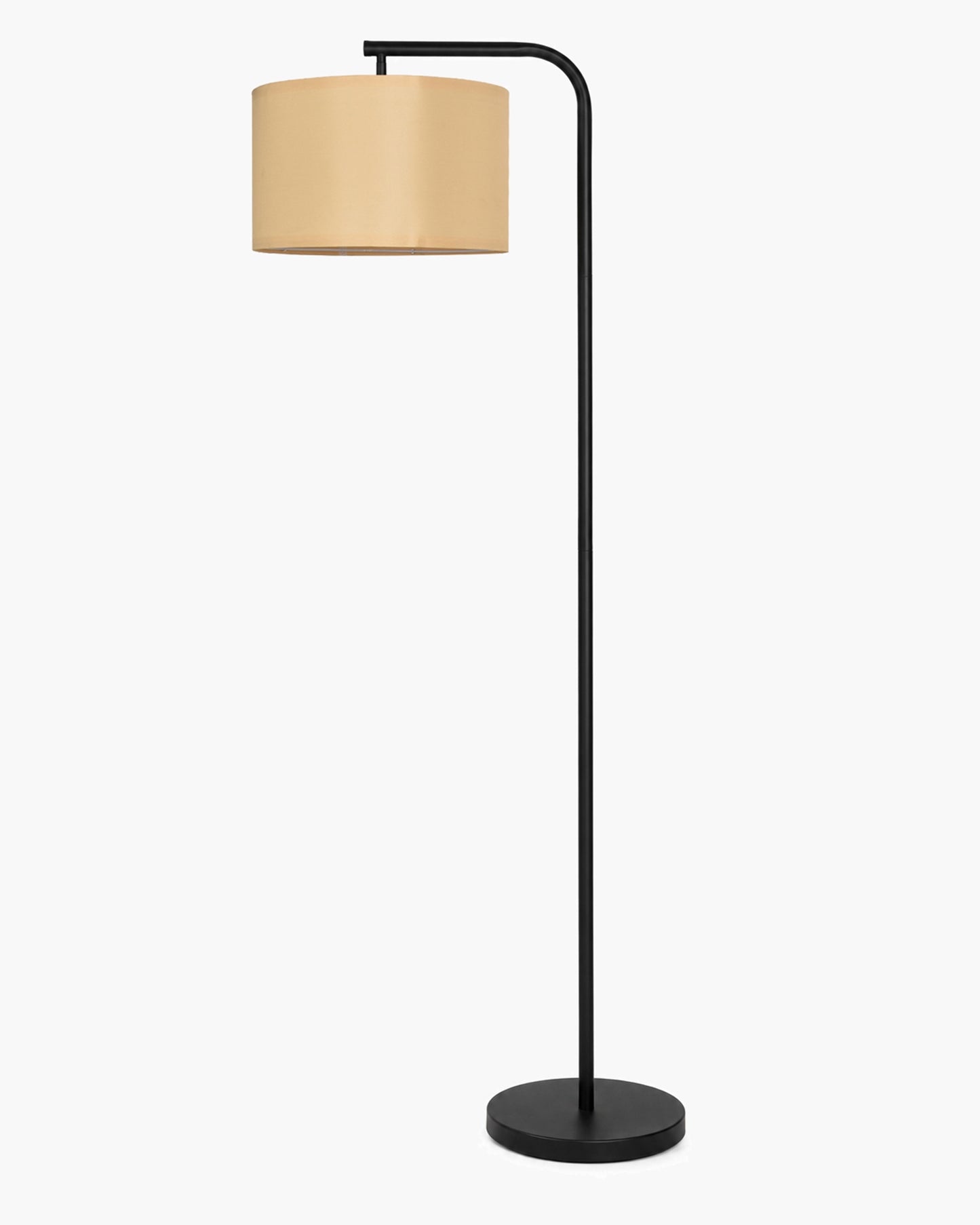 Homesake® Axis Floor Lamp for Living Room, Modern Standing Floor Lamp with Linen Fabric Shade & Black Metal Frame, Tall Reading Lamp for Bedroom, Corner, Office, Study Room & Home Decor