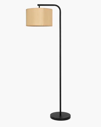 Homesake® Axis Floor Lamp for Living Room, Modern Standing Floor Lamp with Linen Fabric Shade & Black Metal Frame, Tall Reading Lamp for Bedroom, Corner, Office, Study Room & Home Decor