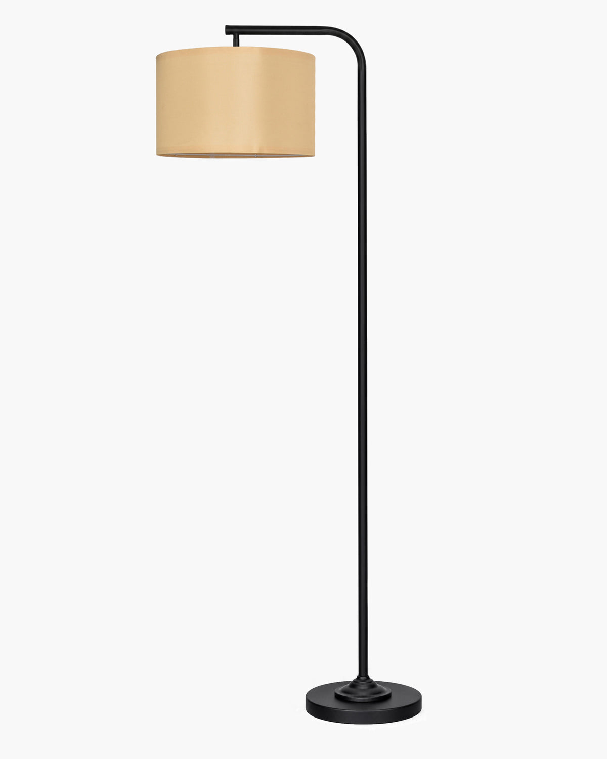 Homesake® Axis Floor Lamp for Living Room, Modern Standing Floor Lamp with Linen Fabric Shade & Black Metal Frame, Tall Reading Lamp for Bedroom, Corner, Office, Study Room & Home Decor