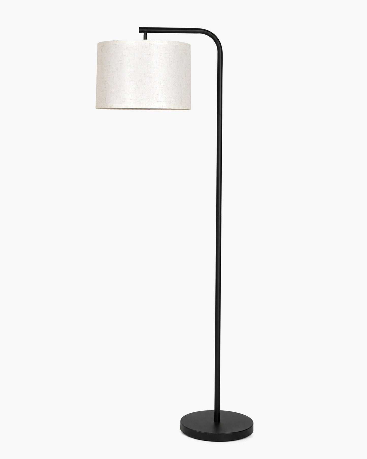 Homesake® Axis Floor Lamp for Living Room, Modern Standing Floor Lamp with Linen Fabric Shade & Black Metal Frame, Tall Reading Lamp for Bedroom, Corner, Office, Study Room & Home Decor