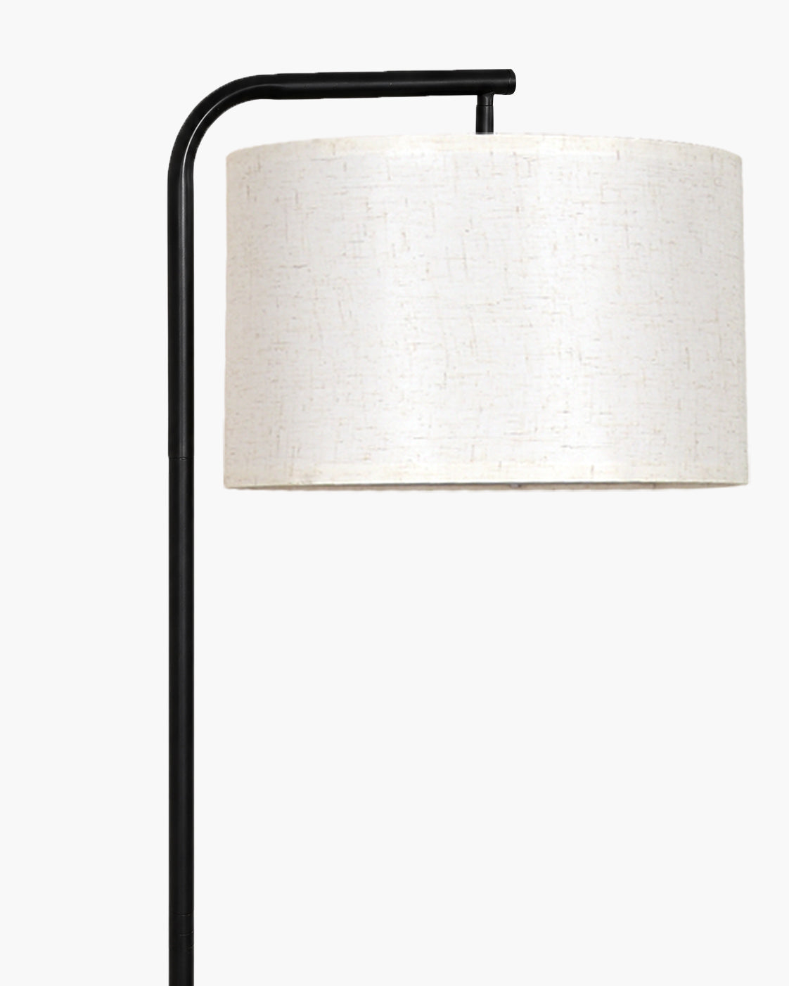 Homesake® Axis Floor Lamp for Living Room, Modern Standing Floor Lamp with Linen Fabric Shade & Black Metal Frame, Tall Reading Lamp for Bedroom, Corner, Office, Study Room & Home Decor