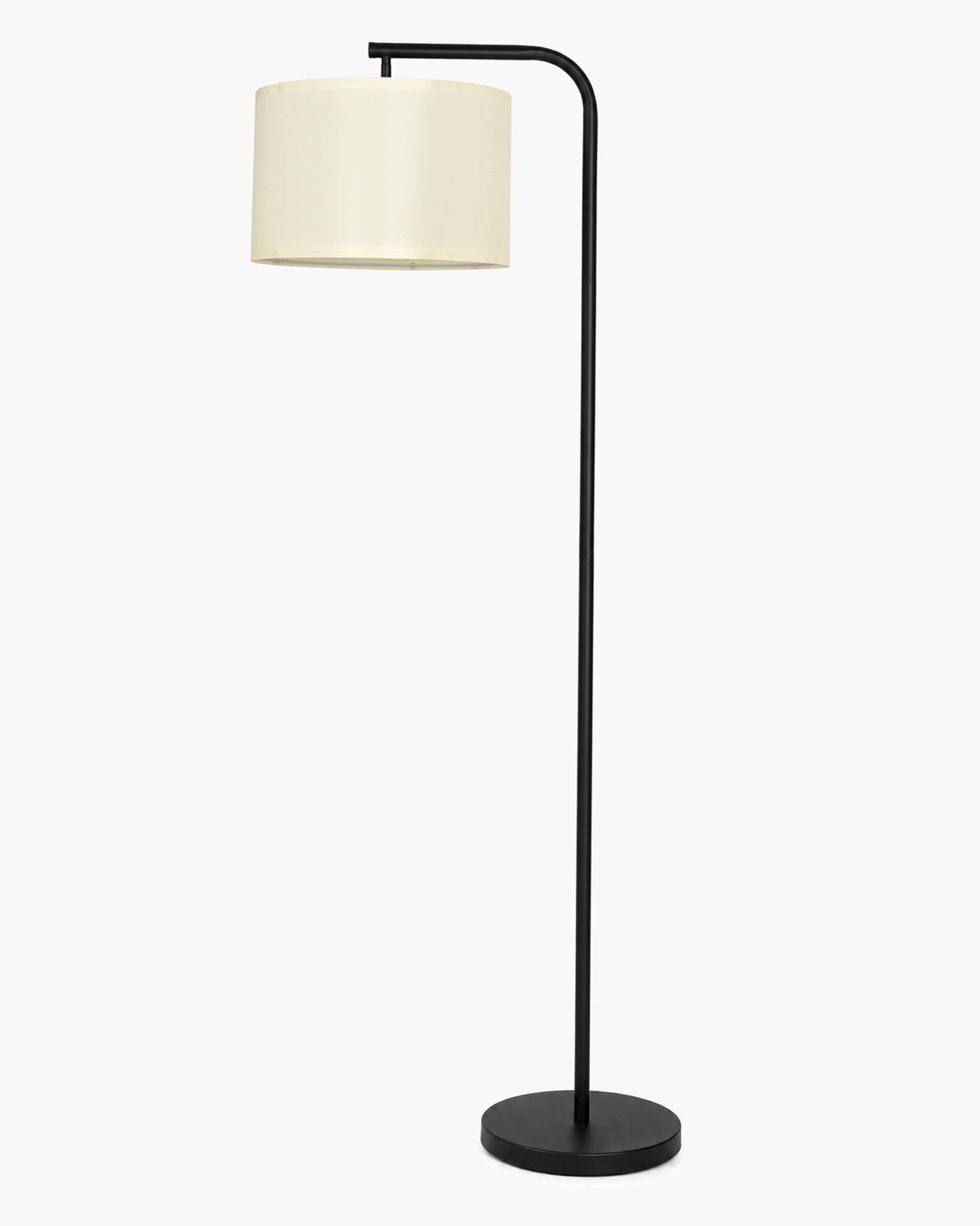 Homesake® Axis Floor Lamp for Living Room, Modern Standing Floor Lamp with Linen Fabric Shade & Black Metal Frame, Tall Reading Lamp for Bedroom, Corner, Office, Study Room & Home Decor