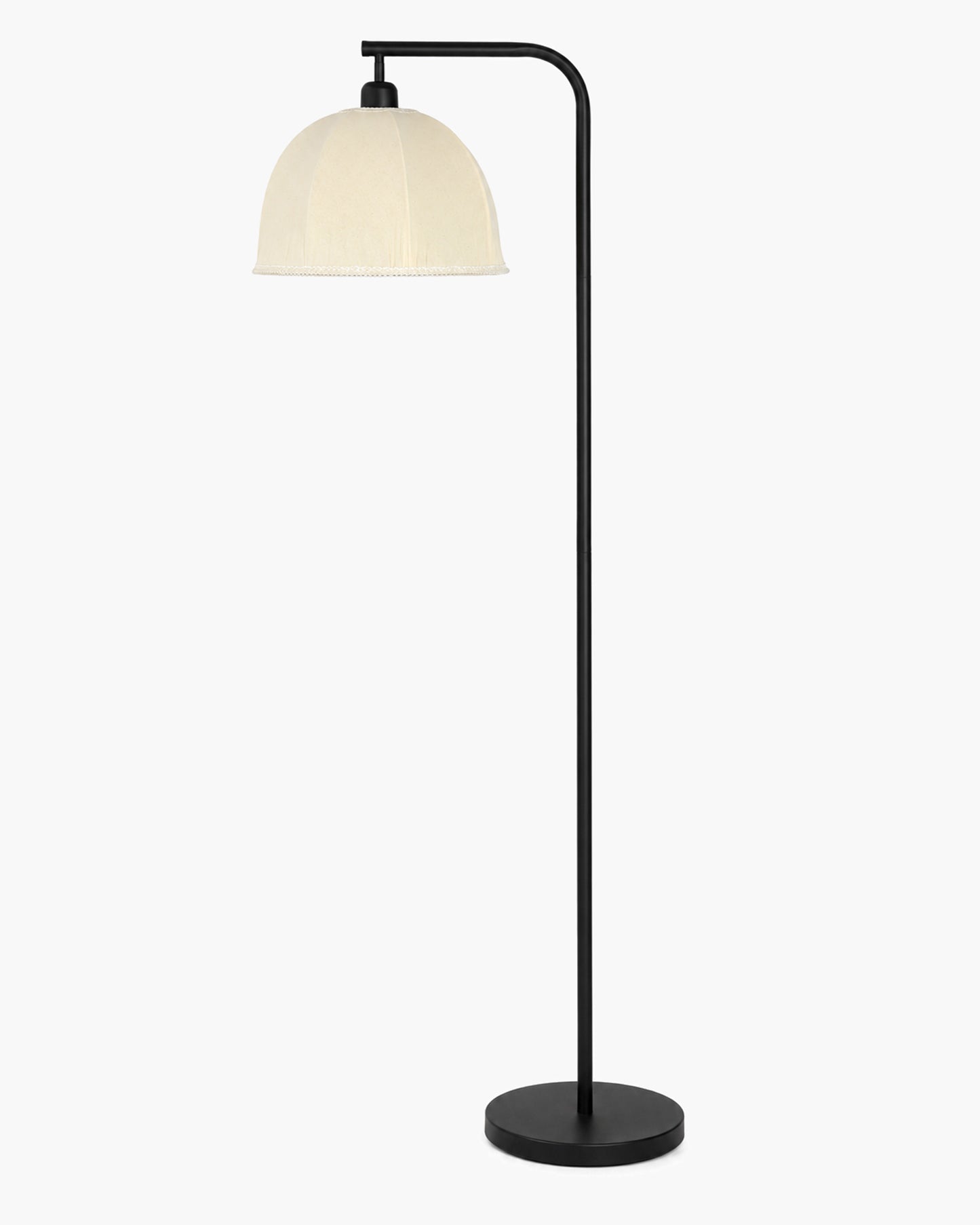 Homesake® Axis Floor Lamp for Living Room, Modern Standing Floor Lamp with Linen Fabric Shade & Black Metal Frame, Tall Reading Lamp for Bedroom, Corner, Office, Study Room & Home Decor