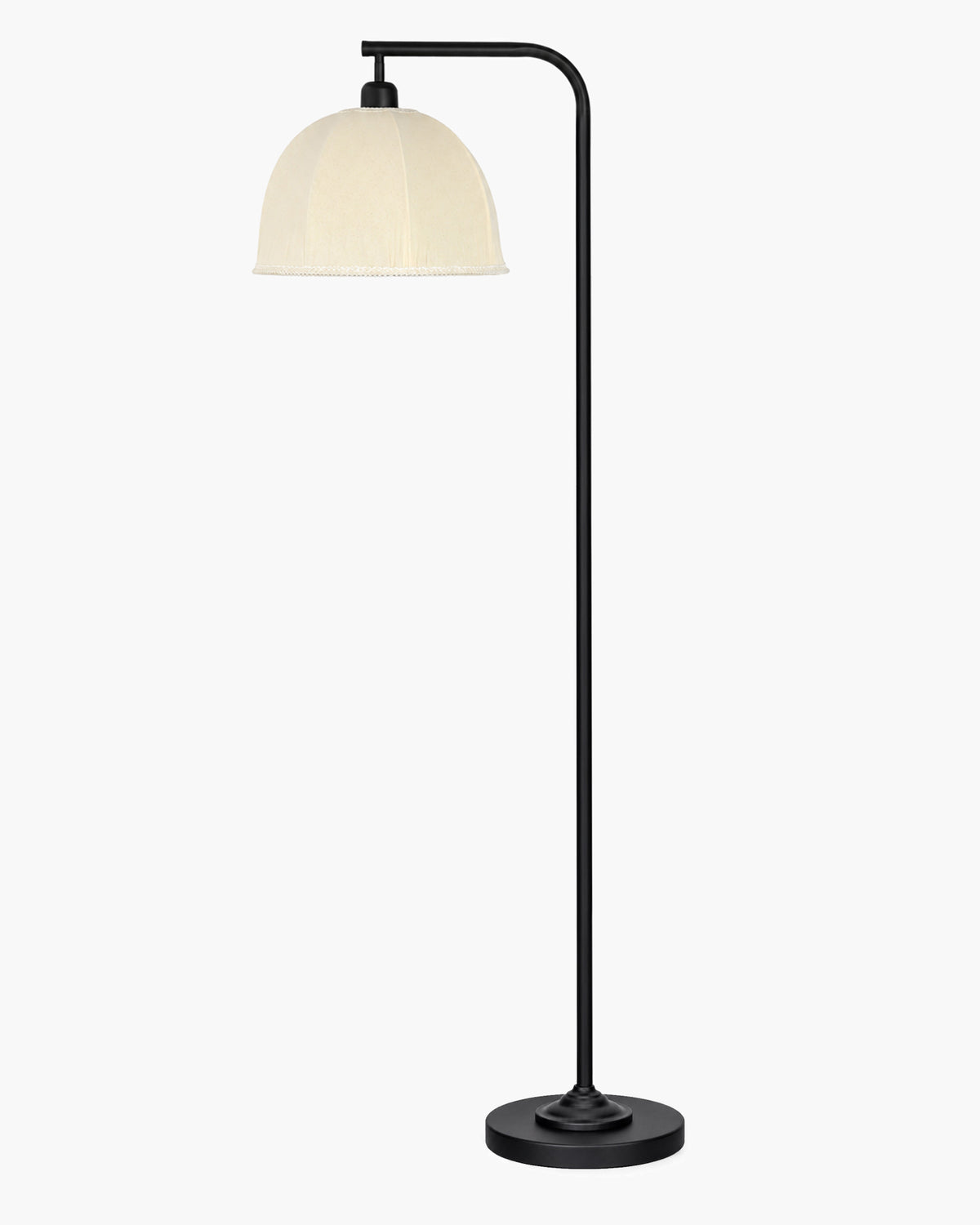 Homesake® Axis Floor Lamp for Living Room, Modern Standing Floor Lamp with Linen Fabric Shade & Black Metal Frame, Tall Reading Lamp for Bedroom, Corner, Office, Study Room & Home Decor