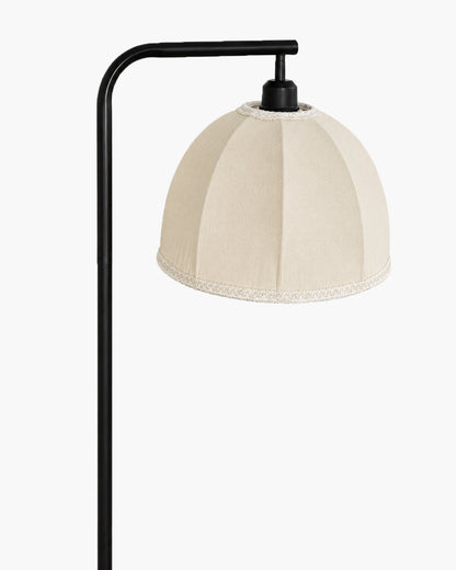 Homesake® Axis Floor Lamp for Living Room, Modern Standing Floor Lamp with Linen Fabric Shade & Black Metal Frame, Tall Reading Lamp for Bedroom, Corner, Office, Study Room & Home Decor
