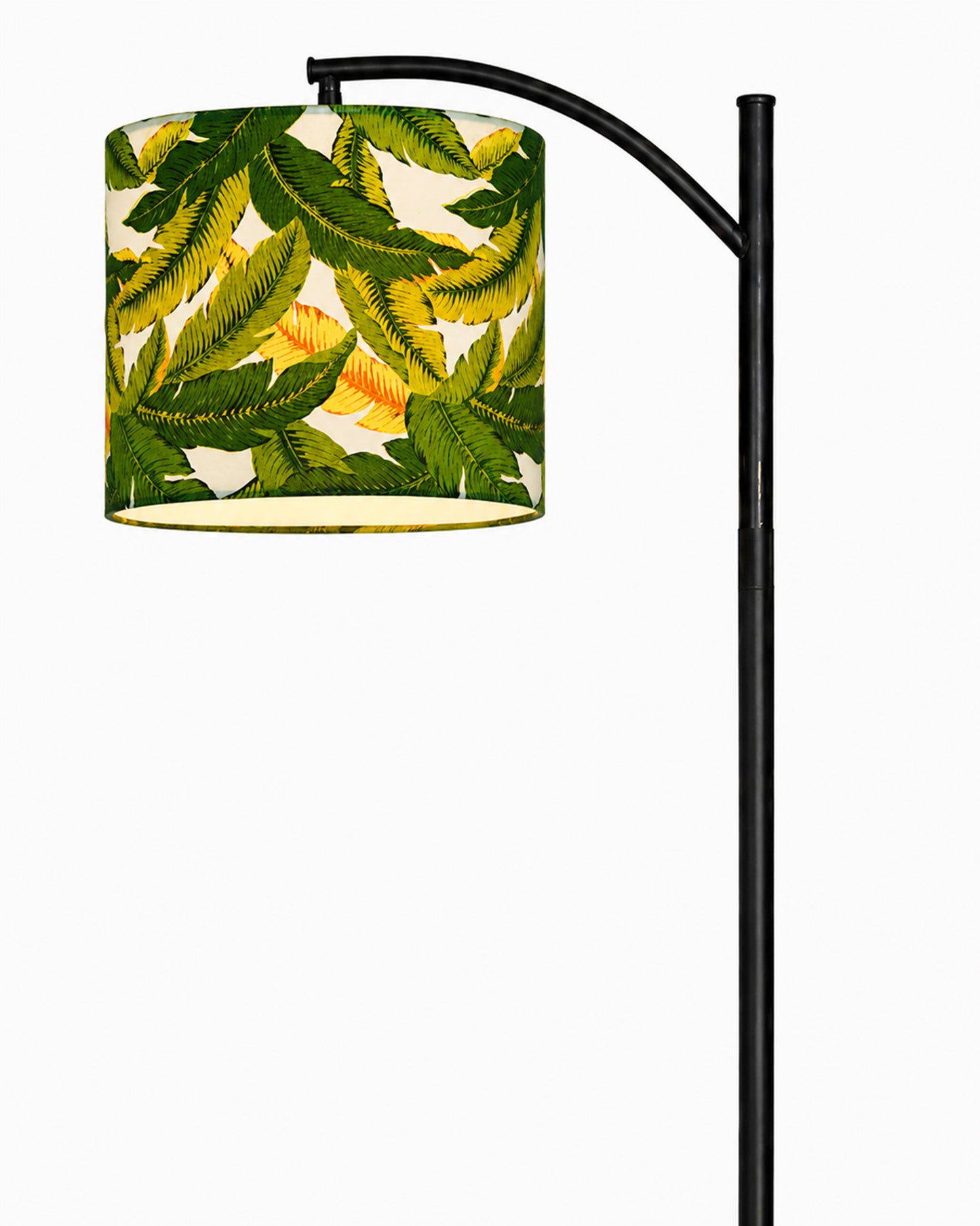 Homesake® ARC Floor Lamp for Living Room | Modern Standing Lamp with Linen Fabric Shade and Black Metal Frame | Decorative Reading Lamp for Bedroom, Corner, Office & Home Decor, Fabric Shade