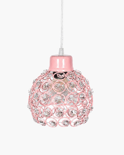Homesake® Crystal Dual Half Globe Pendant Light, Black Metal Chandelier with Crystal Accents, Modern Hanging Ceiling Light Fixture for Living Room, Dining Room, Bedroom, Foyer & Hallway