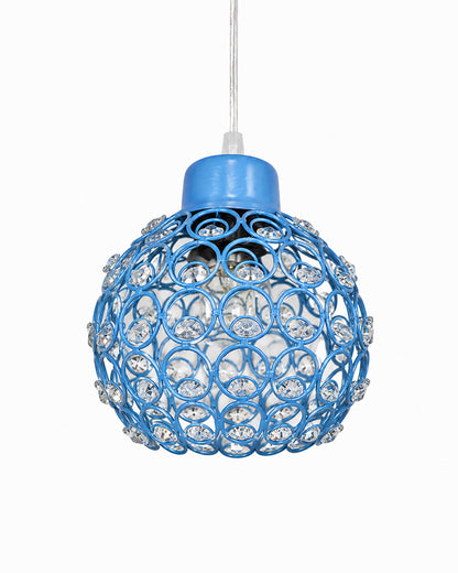 Homesake® Crystal Dual Half Globe Pendant Light, Black Metal Chandelier with Crystal Accents, Modern Hanging Ceiling Light Fixture for Living Room, Dining Room, Bedroom, Foyer & Hallway
