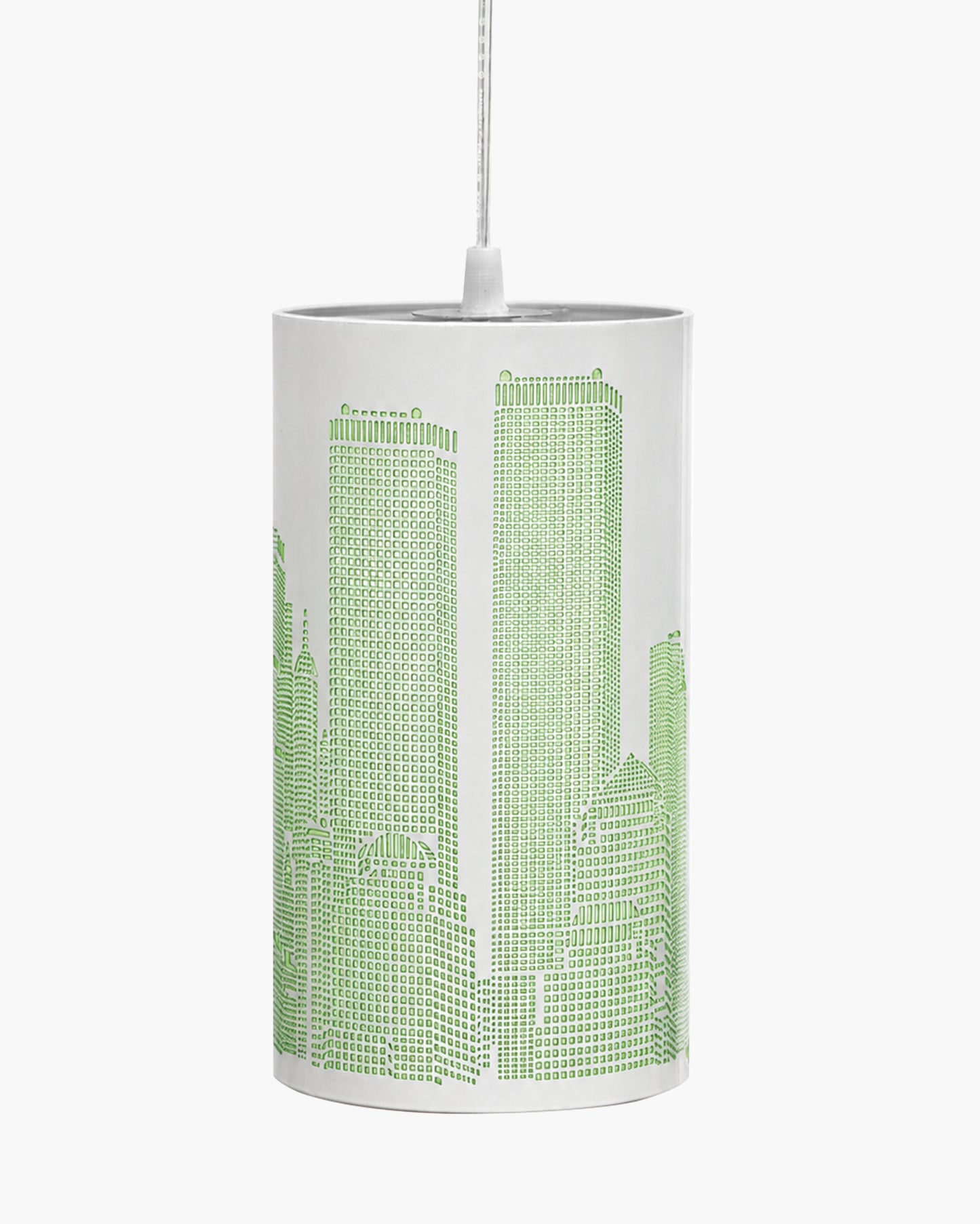 Homesake® New York Pop 3-Light Hanging Pendant Lamp | Modern Cityscape Metal Ceiling Light with Blue, Green & Yellow Ambient Glow | Decorative Cluster Chandelier for Living Room, Dining Area, Bedroom & Cafe, Skyline