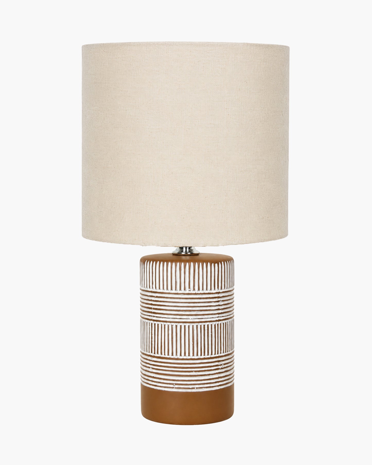 Homesake® Artisan Grey Ribbed Ceramic Table Lamp with Fabric Shade | Decorative Bedside Nightstand Lamp for Bedroom, Living Room, Study & Home Office | Modern E27 Table Light