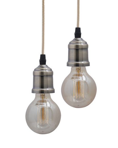 Homesake® Edison Filament Metallic Black Bronze Bulb Holder, Urban, Retro, Nordic Style, With Fixture, Set of 2