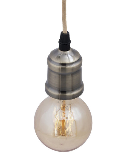 Homesake® Edison Filament Metallic Black Bronze Bulb Holder, Urban, Retro, Nordic Style, With Fixture, Set of 2