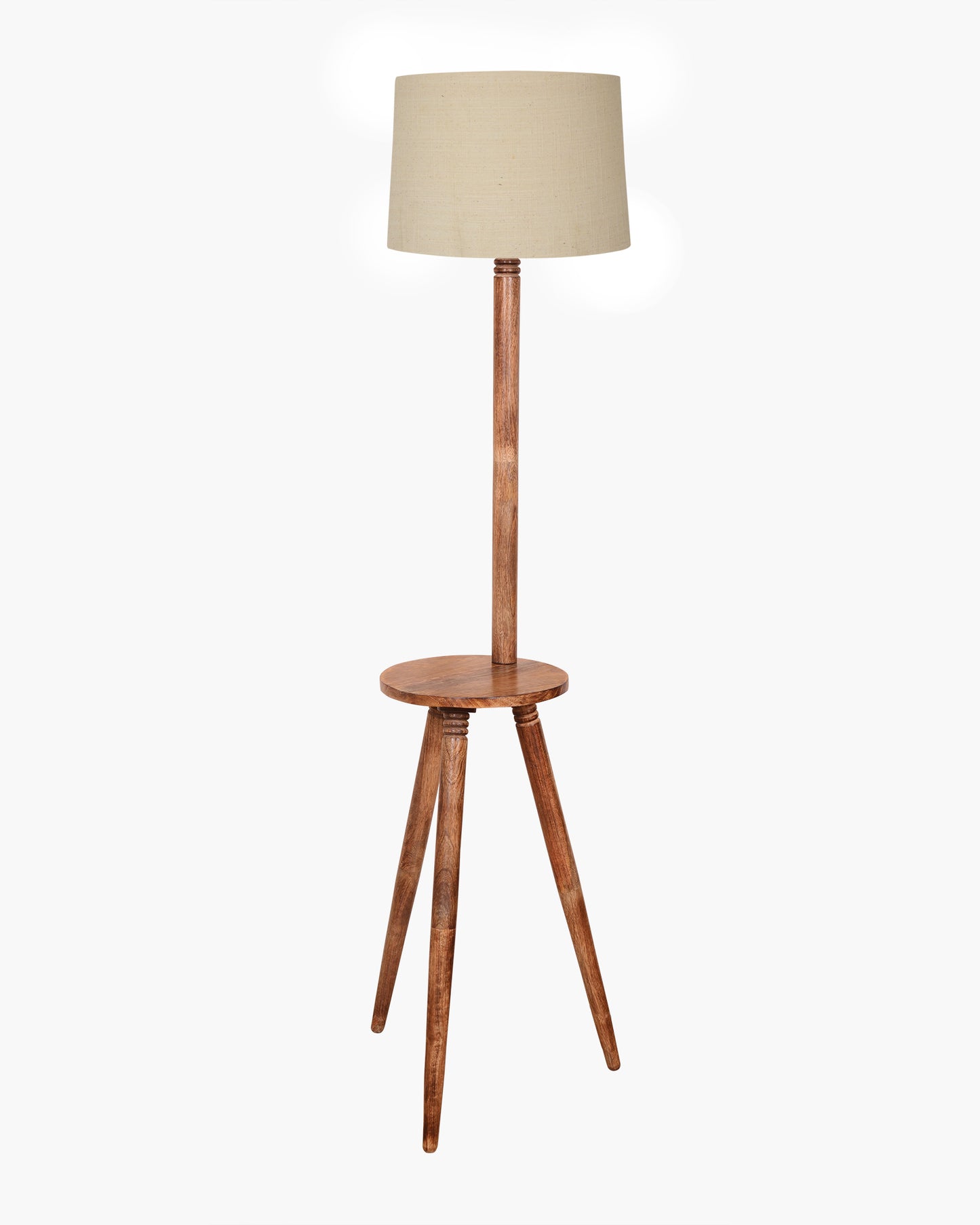 Table,Tripod Wooden Floor Lamp, Mid Century Standing Lamp, E27 Lamp Base, With Shade Modern Design Floor Reading Lamp for Living Room Bedroom, Study Room and Office