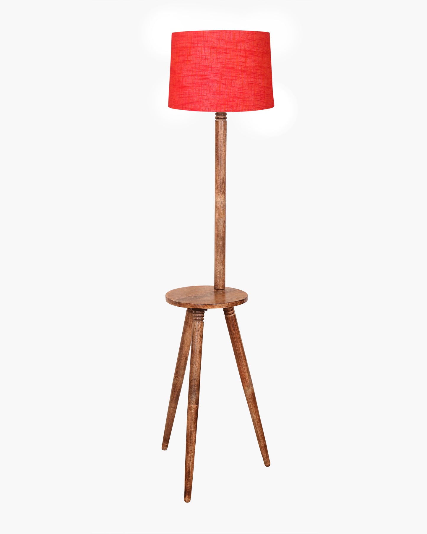 Table,Tripod Wooden Floor Lamp, Mid Century Standing Lamp, E27 Lamp Base, With Shade Modern Design Floor Reading Lamp for Living Room Bedroom, Study Room and Office