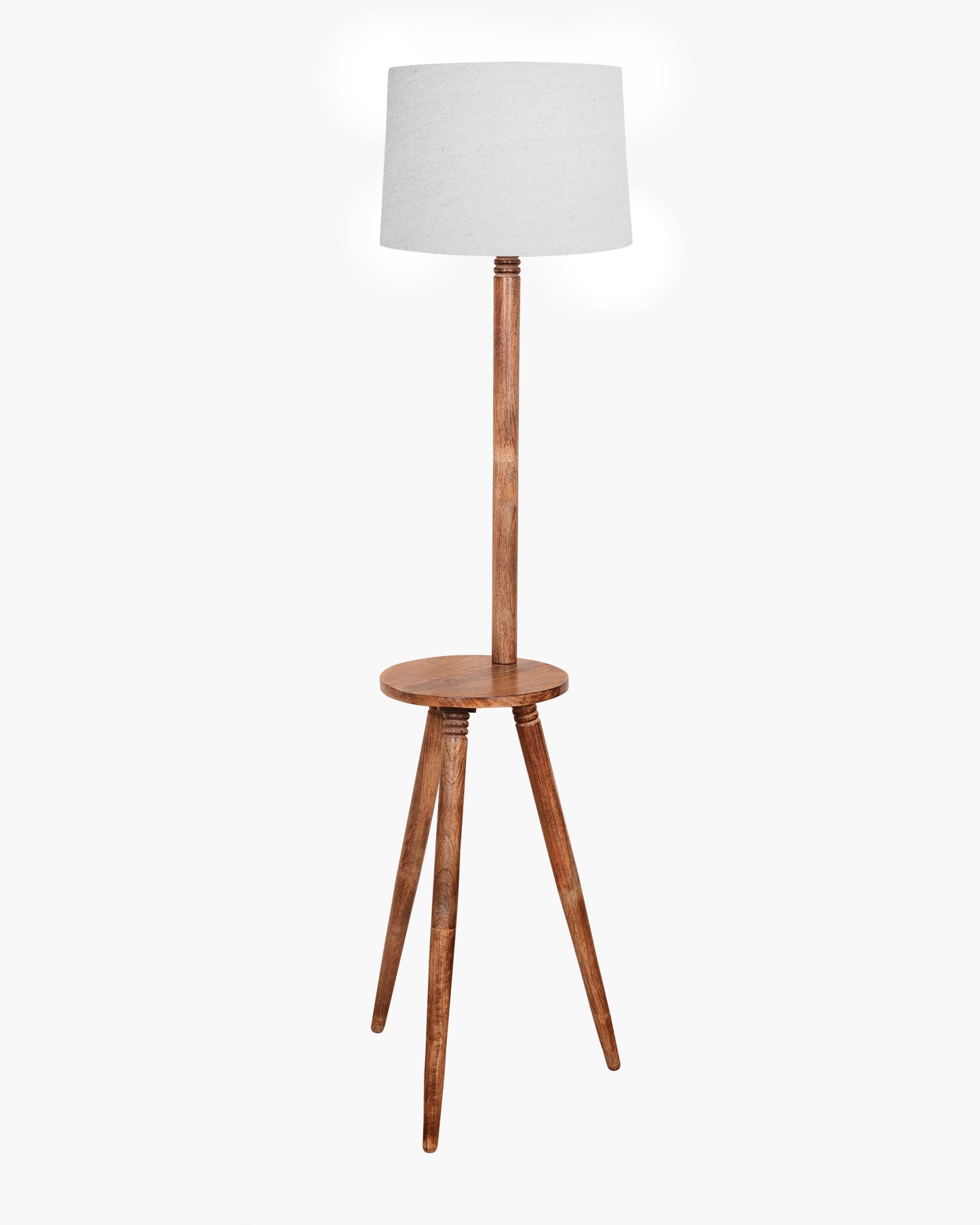 Table,Tripod Wooden Floor Lamp, Mid Century Standing Lamp, E27 Lamp Base, With Shade Modern Design Floor Reading Lamp for Living Room Bedroom, Study Room and Office
