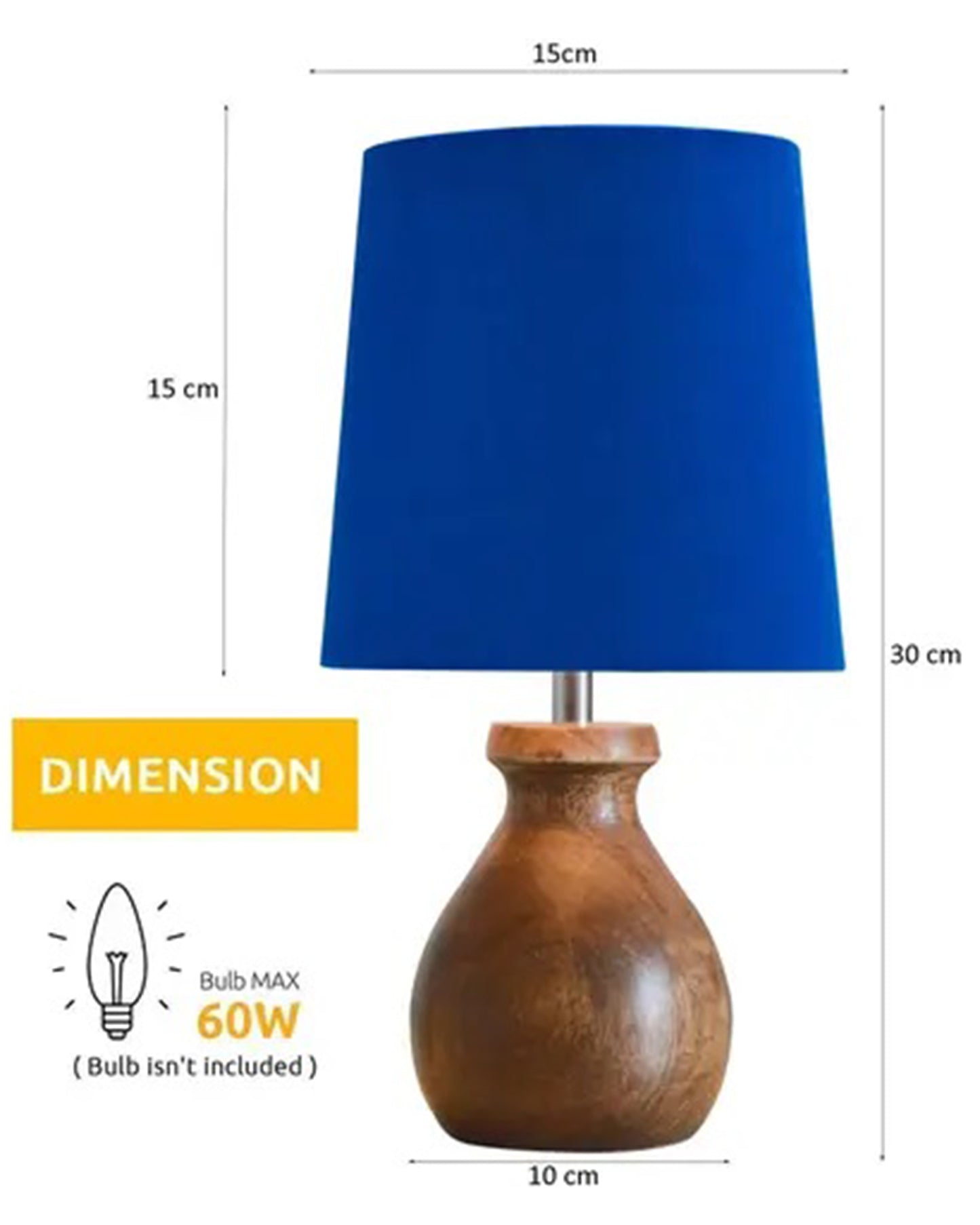 Mini Farmhouse Wooden Dowel Pot Table Lamp Dome Vintage Small Lamps Decorative for Small Spaces Bedside Lamps Suitable for Nightstand Children's Room or University Dormitory, Green