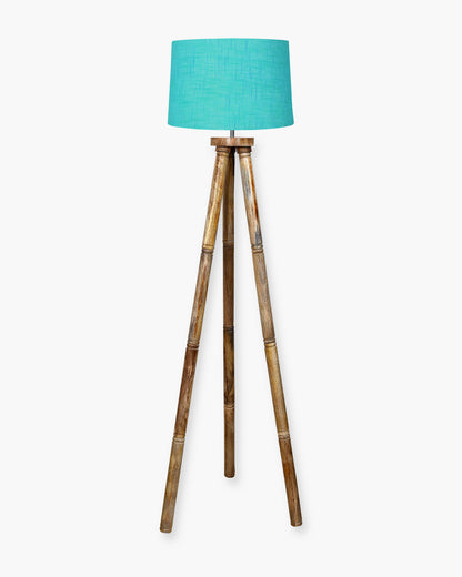 Wood Tripod Floor Lamp, Mid Century Standing Lamp, E27 Lamp Base, With shade Modern Design Floor Reading Lamp for Living Room Bedroom, Study Room and Office