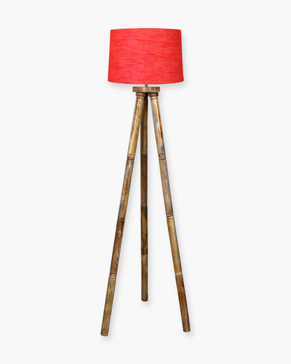 Wood Tripod Floor Lamp, Mid Century Standing Lamp, E27 Lamp Base, With shade Modern Design Floor Reading Lamp for Living Room Bedroom, Study Room and Office