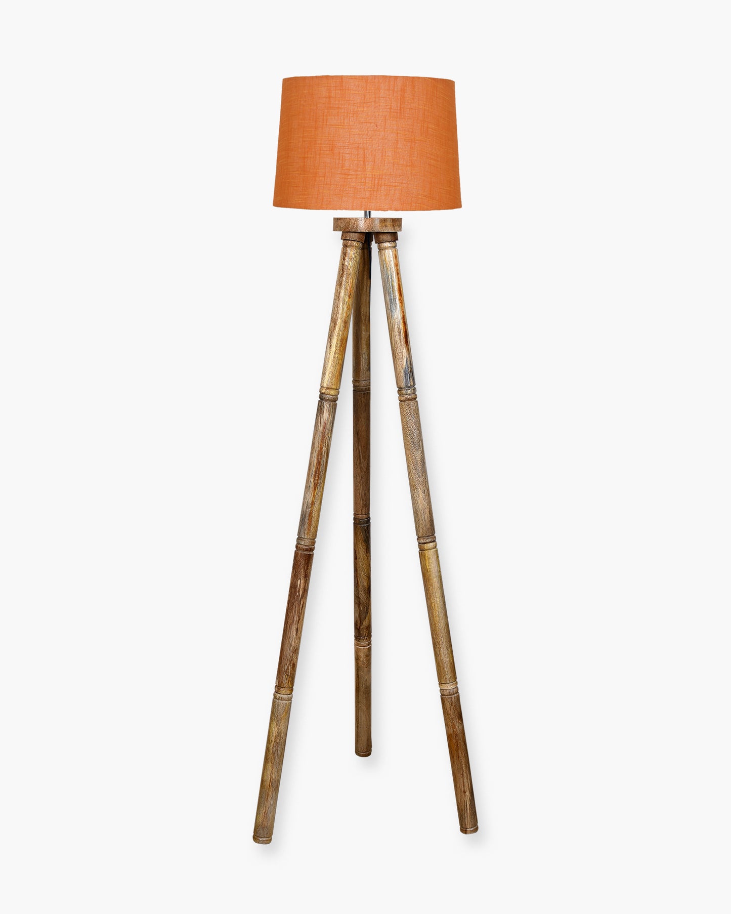 Wood Tripod Floor Lamp, Mid Century Standing Lamp, E27 Lamp Base, With shade Modern Design Floor Reading Lamp for Living Room Bedroom, Study Room and Office