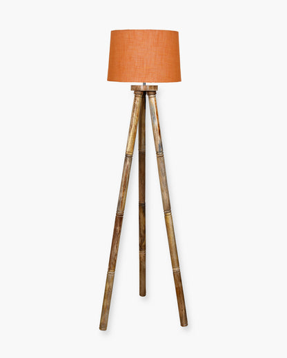 Wood Tripod Floor Lamp, Mid Century Standing Lamp, E27 Lamp Base, With shade Modern Design Floor Reading Lamp for Living Room Bedroom, Study Room and Office